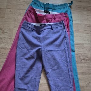 Talbots Women's Pants Trio in Teal, Pink, and Purple